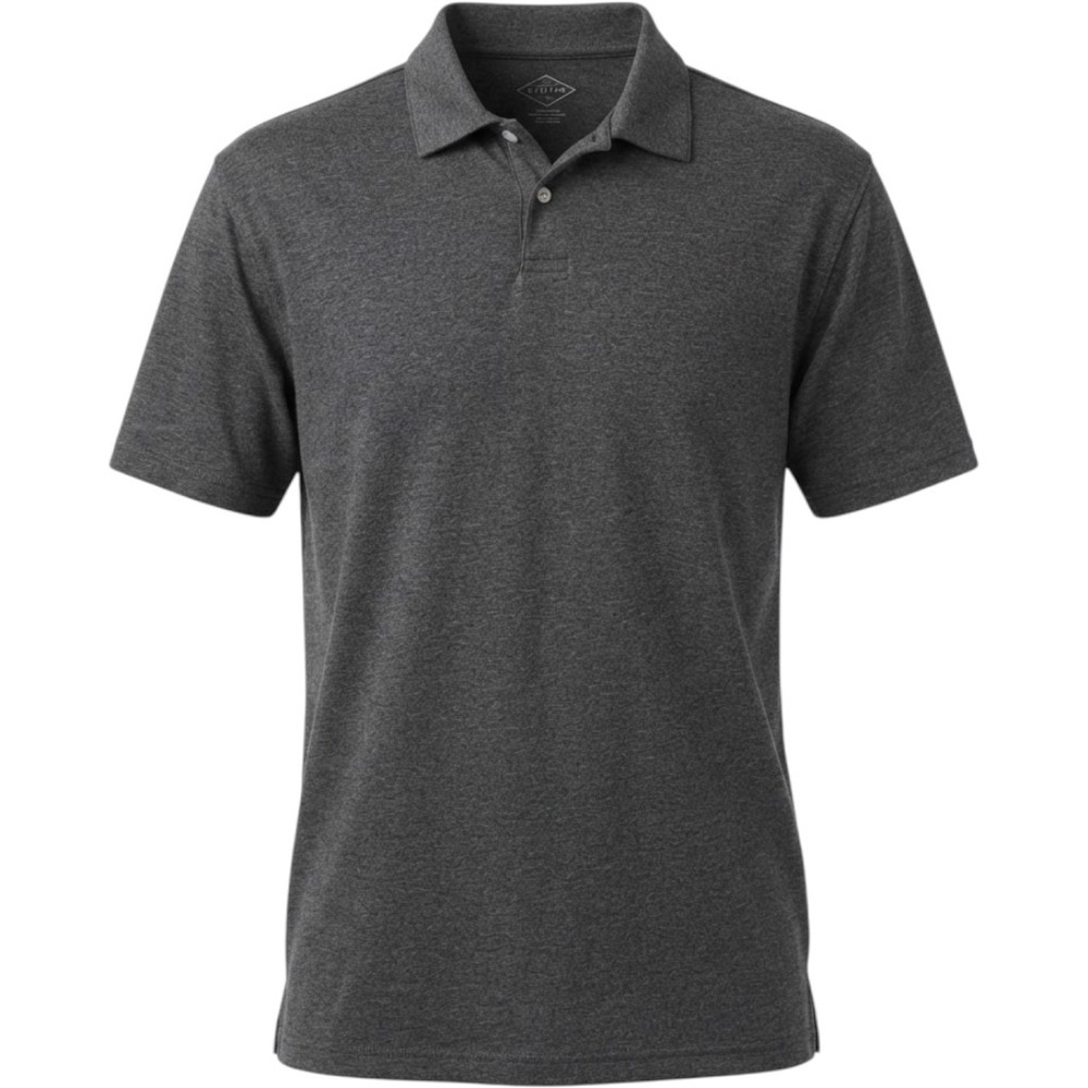 St Johns Bay Performance Polo Shirt Mens XL Gray Heather Short Sleeve Casual